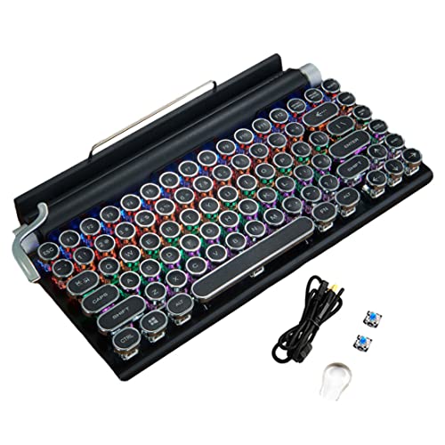 NOPEILVI Clavier de Clavier mécanique Clavier de Coffre-cateur Clavier mécanique Clavier de Jeu sans Fil Wired Wire Cover
