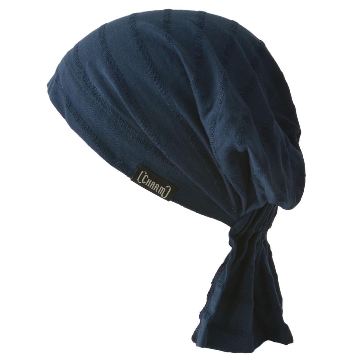 CHARM Cotton Turban Bandana Cap - Mens Chemo Head Cover Womens Pirate Hair Wrap Navy
