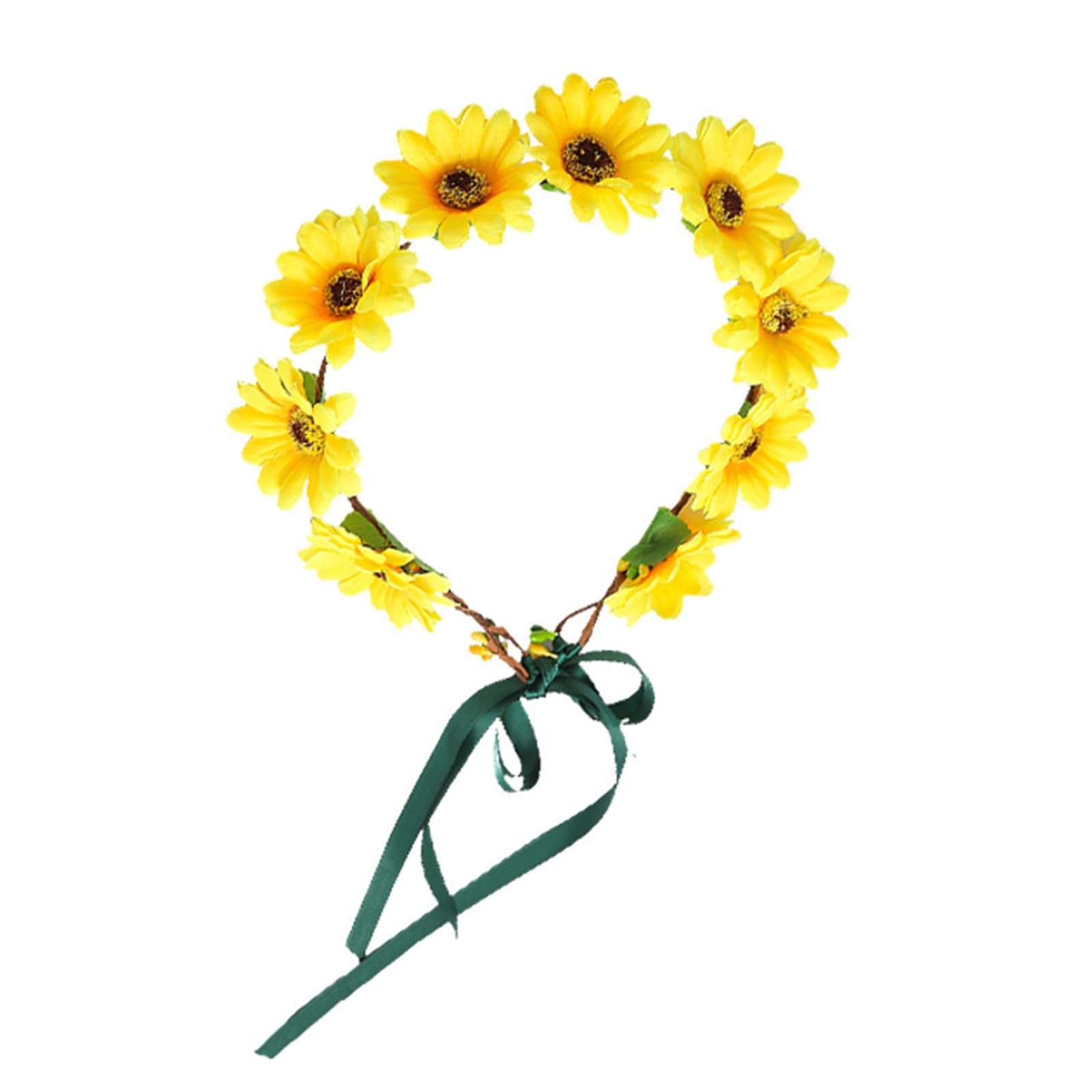 HAKIDZEL Diadema Con Guirnalda De Flores, Decoración Bohemia, Diadema De Los Años 70, Accesorios Para El Cabello De Girasol, Bandas Para La Cabeza De Flores Para Mujeres, Diadema Bohemia De Tela