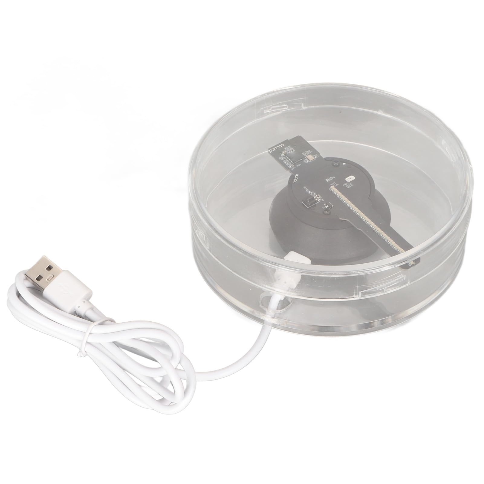 Ventola con Ologramma 3D, Proiettore con Ventola Olografica a 48 LED Telecomando APP WiFi, Display Pubblicitario per Proiettore con Ologramma 3D, Ventola con Ologramma 3D per