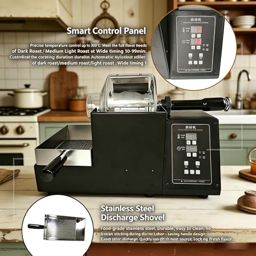 Tostador de café de alta precisión con termostato y accesorios incluidos 7