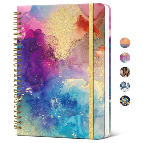 ZOTIA Lined Spiral Journal Notebook for Women, A5 College Ruled