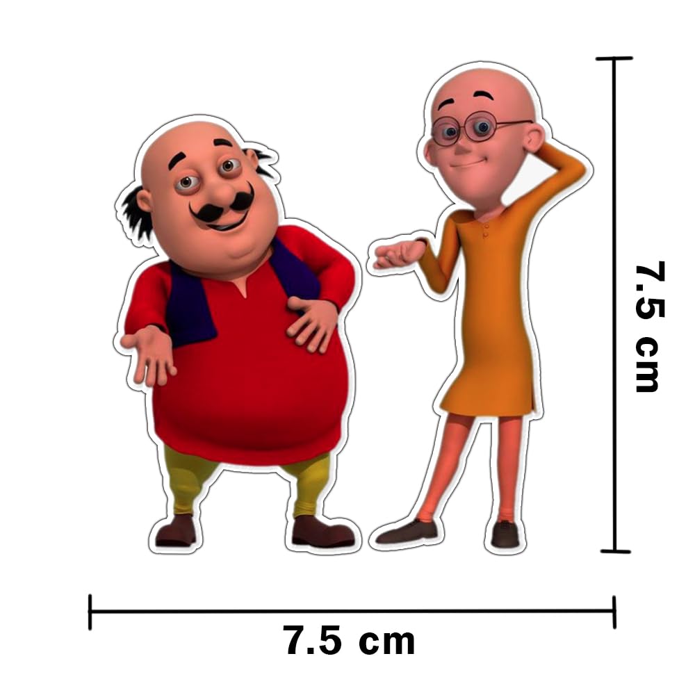 Deep Print Motu Patlu Acrylic Fridge Magnet, Motu Patlu Theme, Home Decor  Gift, Birthday, Valentine, Boyfriend, Waterproof, Glass-Like Finish