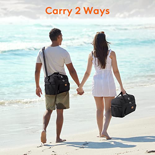 Image of Lifewit Insulated Cooler Bag, 32 /48 Can Large Leakproof Beach Cooler, Lightweight Portable Double Layer Soft-Sided Travel Ice Chest for Camping, Kayaking, Road Trips, Grocery Shopping