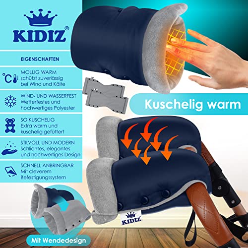 KIDIZ® Guanti scaldamani per passeggino, con caldo...