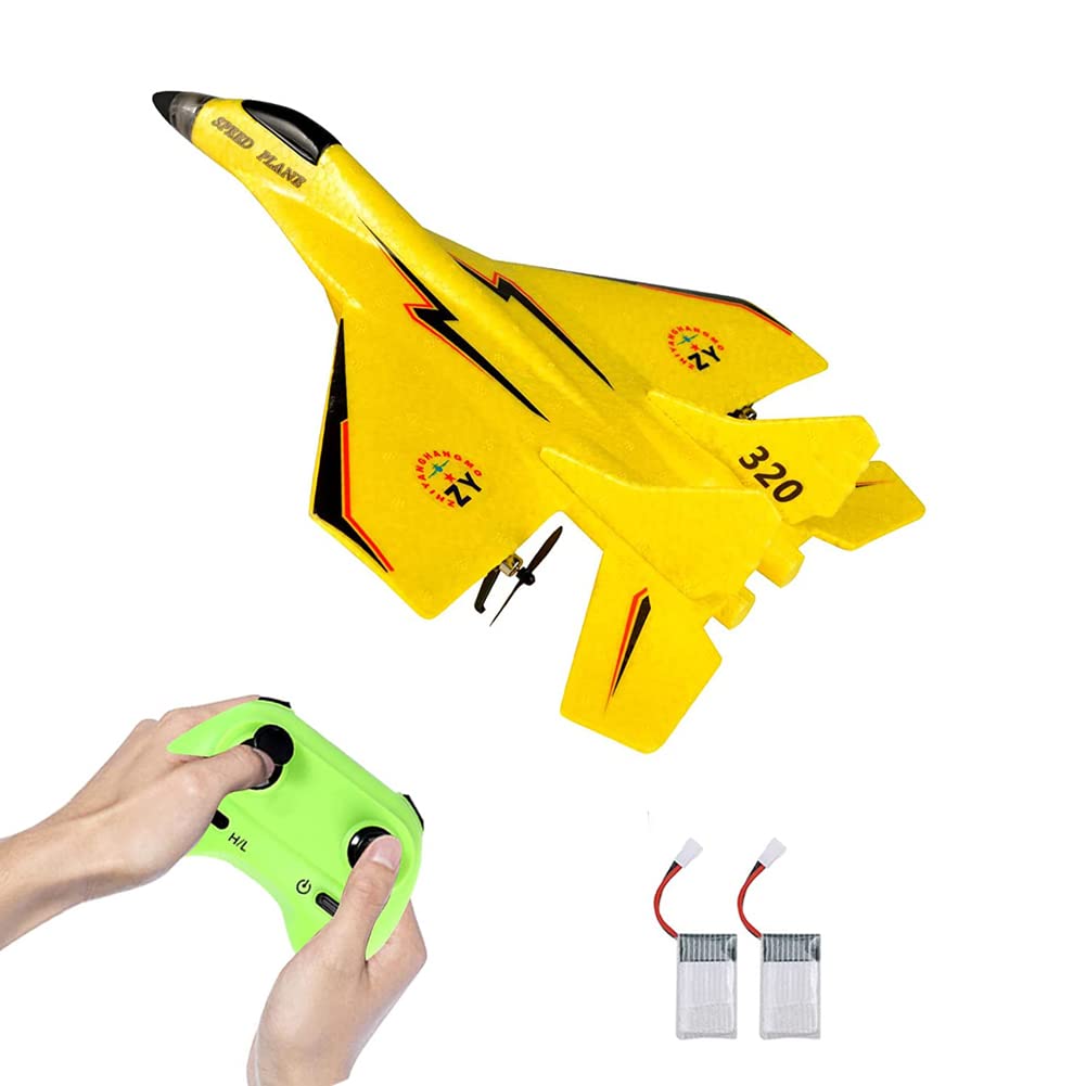 Astylway Remote Control Airplane RC Jet Foam 2.4GHz 2 Channel with Led Light Beginners Adults Kids Easy One-Key U-Turn for Boys 8-12