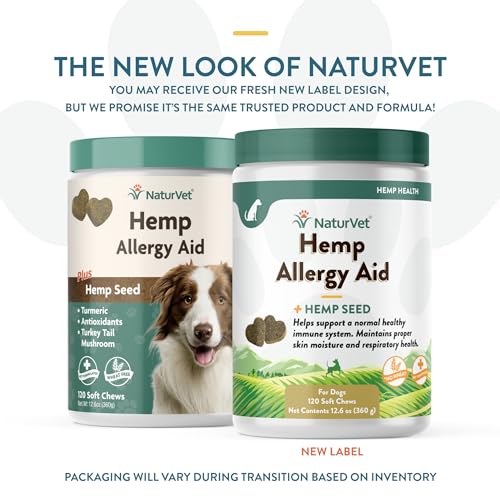 NaturVet Allergy Aid Hemp Soft Chew 120 Count (Jar) for Dogs - Image 3