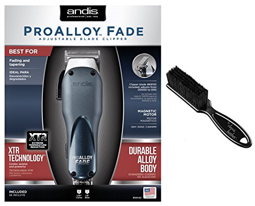 ProAlloy Fade Adjustable Blade Clipper & Classic Barber Blade Brush