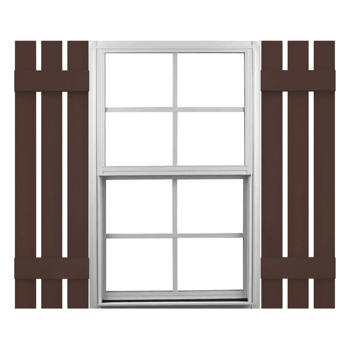 Mid America Board and Batten 14" 4 Board Joined Vinyl Standard Shutter (1 Pair) - 14 x 59 002 Black — view 30