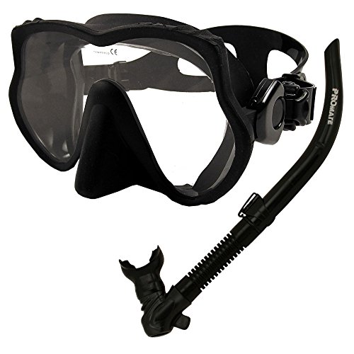 Promate Kit de Máscara de Buceo y Snorkel sin Marco con Bolsa