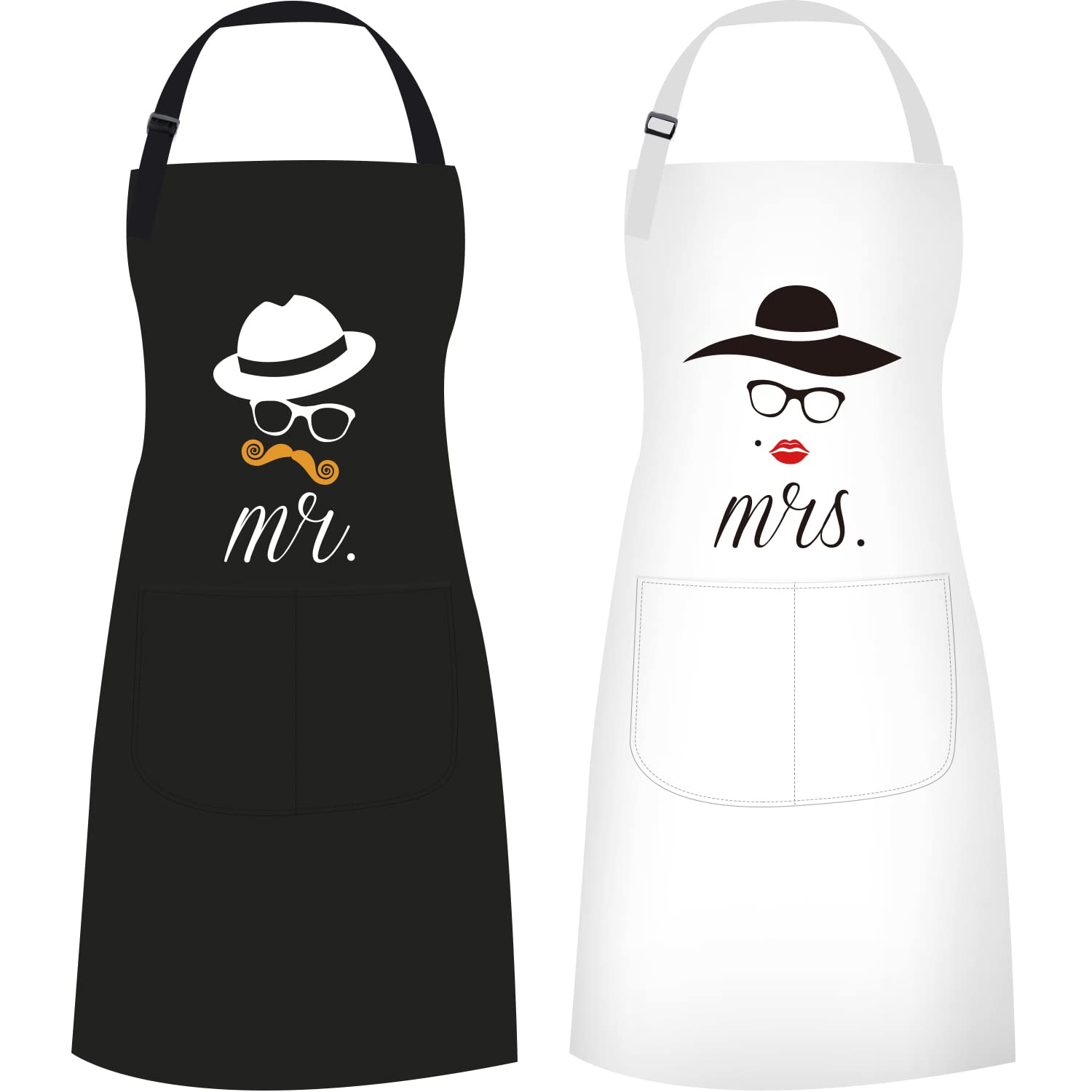 Love-KANKEI MR MRS mokken, koffiekopjes, huwelijkscadeau, mokken voor koppels, 300 ml, kurkbodem, design, keramiek, cadeau voor koppels, bruidspaar