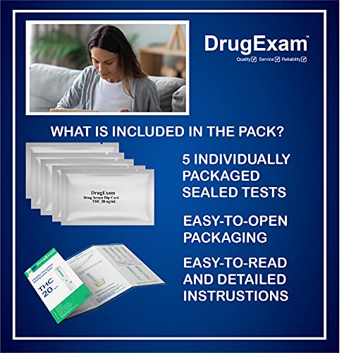 Drugexam DECARD-01-THC20 5 Pack - Drugexam Highly Sensitive Marijuana Thc 20 Ng/Ml Single Panel Drug Test Kit thumb #1