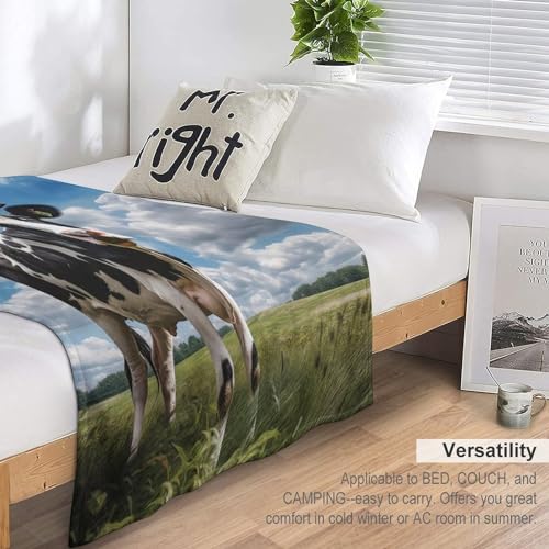 Couverture vache en flanelle 130x180cm de qualité supérieure