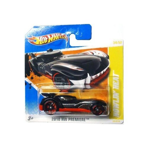 2010 Hot Wheels HOWLIN¡® HEAT (Metalflake Negro) #34/214, HW Premiere #34/52 (tarjeta corta)