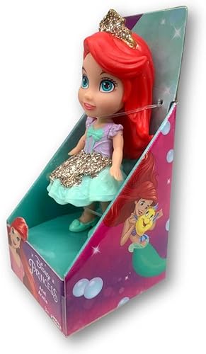 Miniatura 5 de Amarina Embalado en caja transparente para regalo, muñeca de princesa de Disney Mini posable de 3.5 pulgadas, elige entre los 11 personajes de
