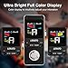 LEKATO Guitar Tuner Pedal with True Bypass, Chromatic Tuner Pedal for Electric Guitar and Bass, Color Display Tuning Pedal with Mute, Pitch and Flat Tuning
