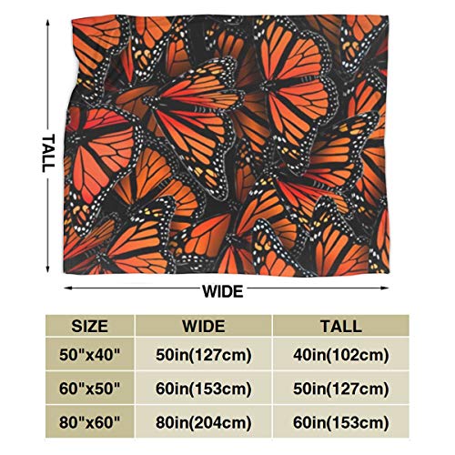 Live & Love Micro Fleece Blanket Throw Blanket Monarch Butterflies Print Ultra-Soft Fuzzy Light Weight Cozy Warm Fluffy Plush Blanket Microfiber For Bed Couch Chair Living Room Fall Winter Spring #TOP2