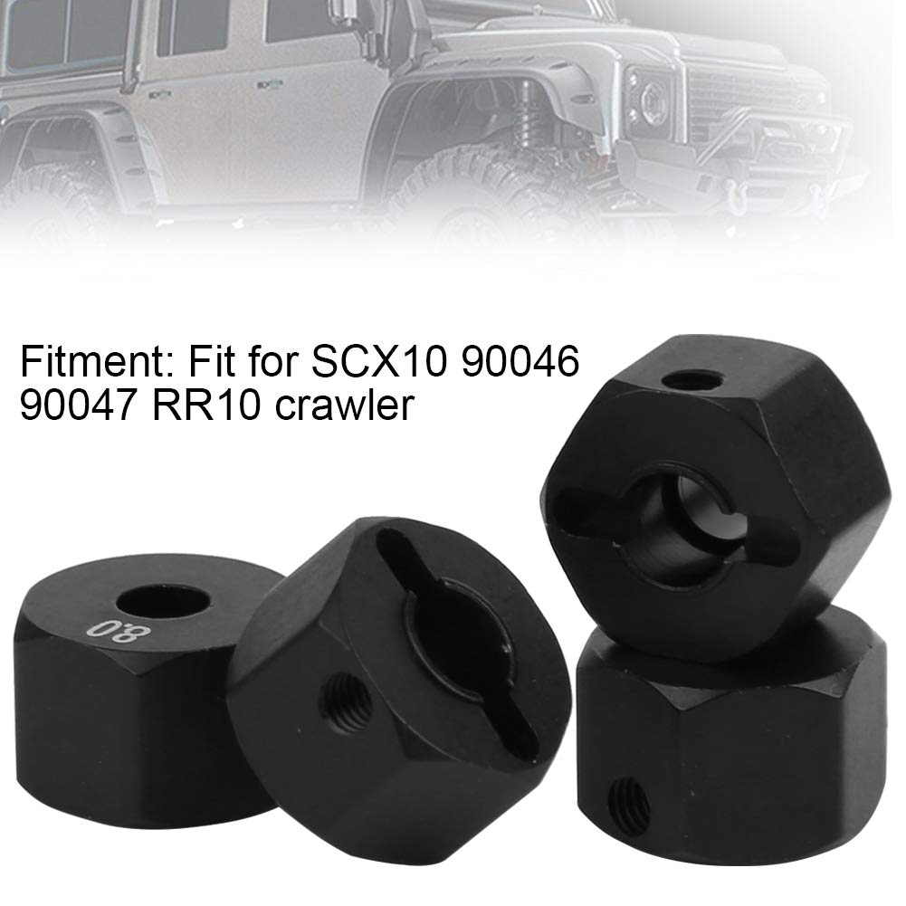 Yctze Ruota Hex Hub Rc Rimorchio Ruota Hex Hub Upgrade Parte Accessori Fit Per Scx10 90046 90047 Rr10 Rcwler Distanziali Ruote 1/10 (8,0 mm)