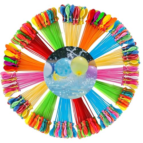 Image of Go Hooked Rapid-Fill Holi Water Balloons Set of 15 | Self-Sealing Multi-Color Magic Water Balloons for Kids & Adults | Quick Fill Party Splash Balloons for Festivals & Outdoor Fun (555pcs,Multicolour)