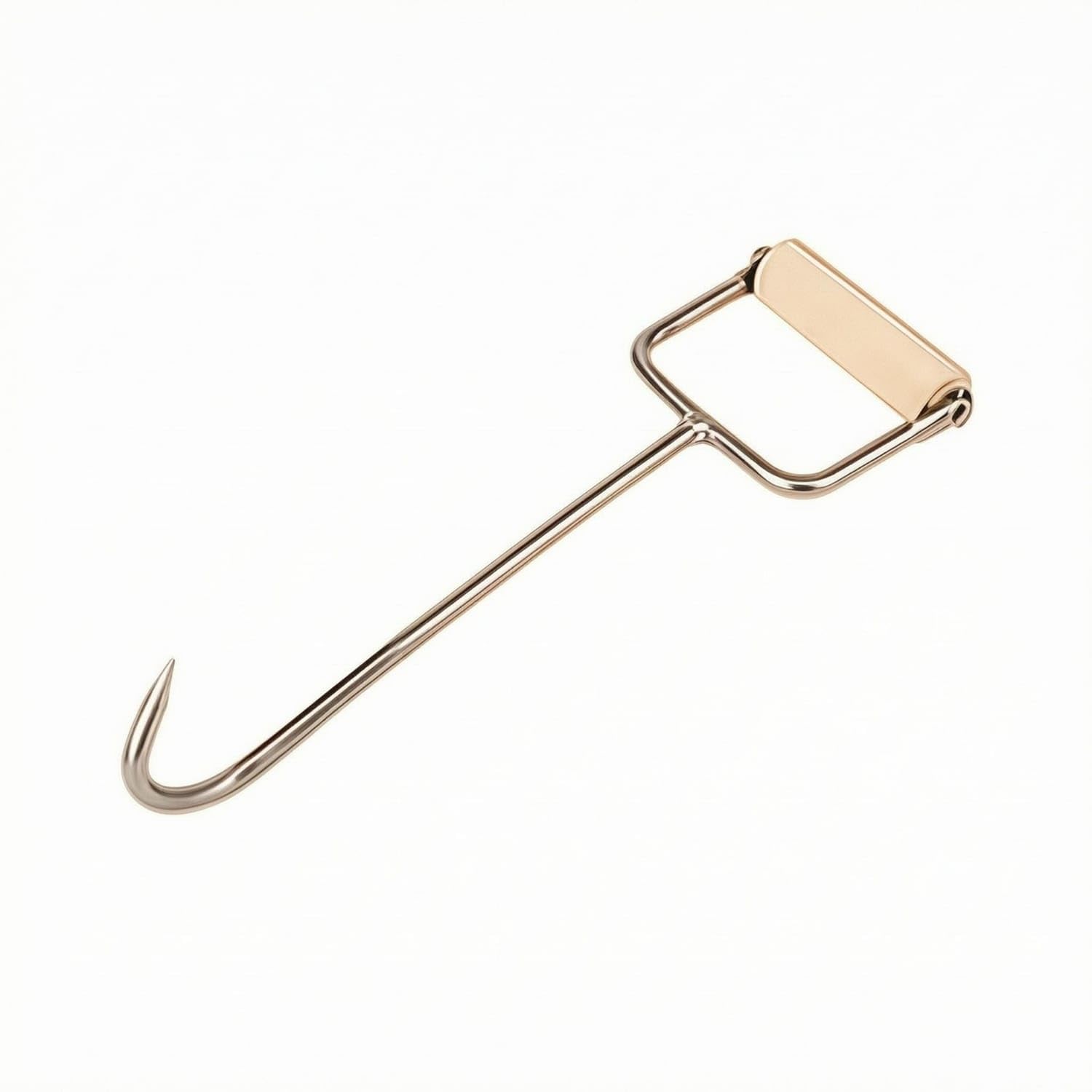 Light-Colored Grip Pad Metal Hay Bag Hook Rectangular Handle Hay Bag Hook Straight Shaft, Vintage Style Hay-image-2
