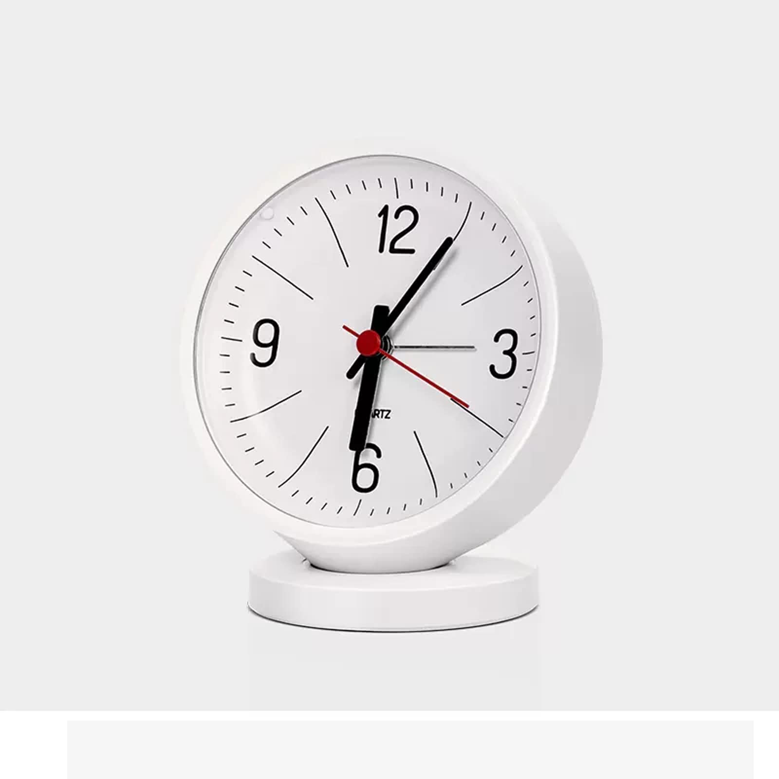 YHxFlux Table clocks Non-Ticking Alarm Clock for Kids with Backlight, Battery Operated, Loud Bell for Heavy Sleepers/Adult, Home Decor for bedrooms(White)