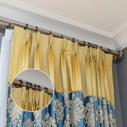 Anneaux de rideau en métal noir 4,1 cm avec crochets | Lot de 60 pièces Hotop - 6