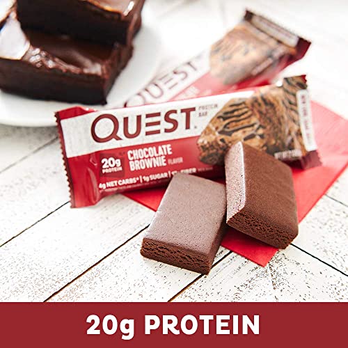 Quest Nutrition Chocolate Brownie Flavour Protein Bar, High Protein, High Fibre, Low Sugar, Keto Friendly, 20g Protein, 1g Sugar, 12ct - Image 6