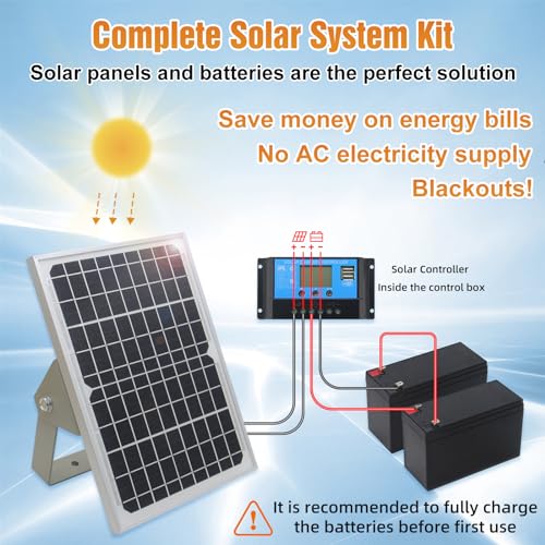 Jujiang C01 Solar Gate Opener With Batteries & Solar Panel For Single Swing Gates Up To 440Lb Automatic Gate Openers With Remote Complete Kit Light Duty Automatic Gate Openers Solar Powered thumb #2