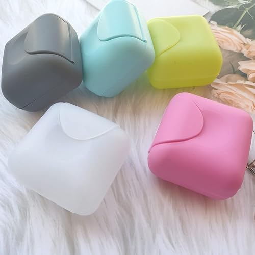 Miniatura 4 de Estuche portátil de viaje para jabón con tapa, organizador de jabonera de plástico para baño, hogar, al aire libre, senderismo, campamento (paquete
