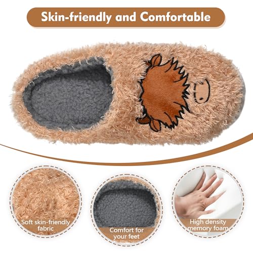 Flexwin Slippers for Women, Plush Animal Slippers, Furry Cozy Warm House Shoes Indoor Outdoor2