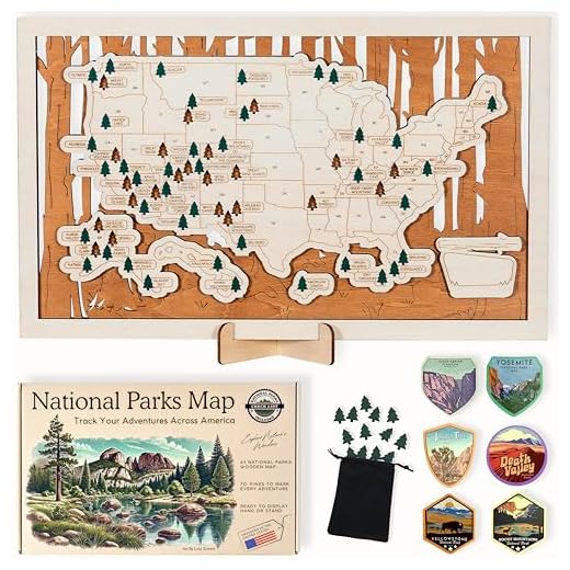 National Parks Map with Tracking Pins