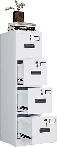 METAN Archivador de 2 cajones con cerradura, archivador vertical de metal para oficina en casa, archivador de acero con bloqueo para colgar carpetas