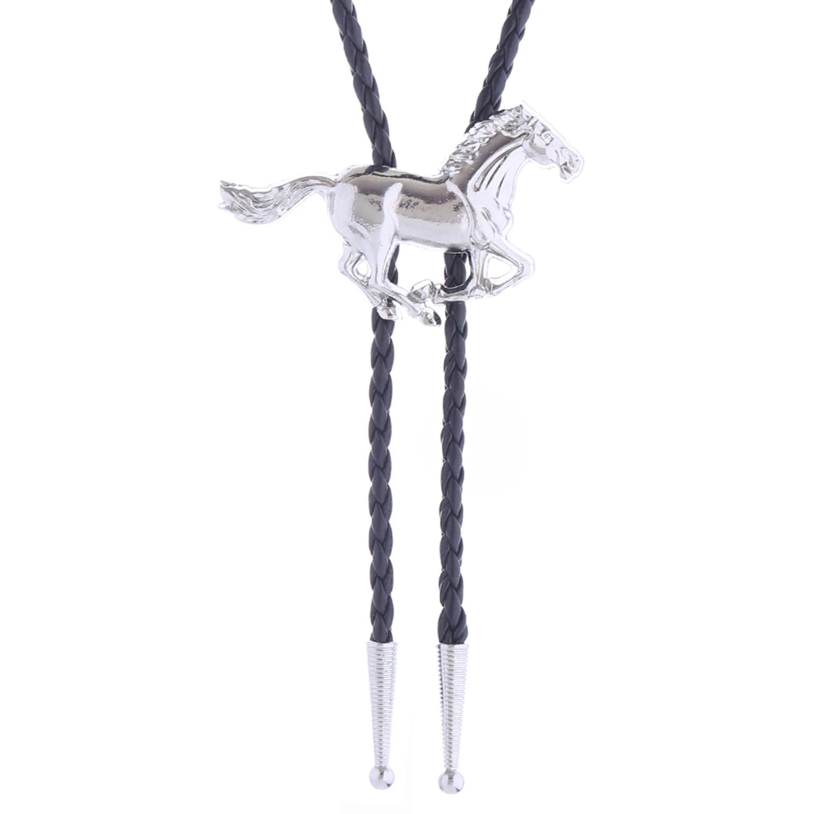 Western Cowboy Bolo tie for Men Women Gold Silver Death Skull Moth Cross Bolo Tie Christmas Deer Rooster Wolf Necktie Gift