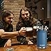 Razorri 128oz Stainless Steel Beer Growler, Double-Wall Vacuum Insulated Carbonated Keg with Professional Bar Tap and Pressurized CO2 Regulator, 1 Gallon, Ocean Blue