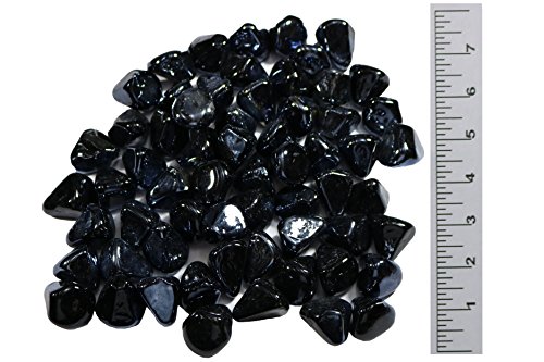 Distinctive Glass Jewel Gems for Vase Filler, Table Scatter or Other Beautiful Accents (2.2 Pounds, Opaque Black)
