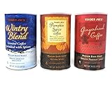 Trader Joes Seasonal Medium-Dark 100% Arabica Ground Coffee 3 Flavor Variety Pack - Pumpkin Spice,...