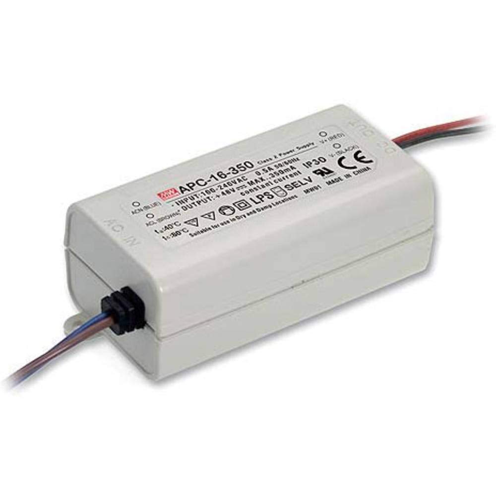 MEAN WELL LED Driver, 12 → 48V Output, 16.8W Output, 350mA Output, Constant Current