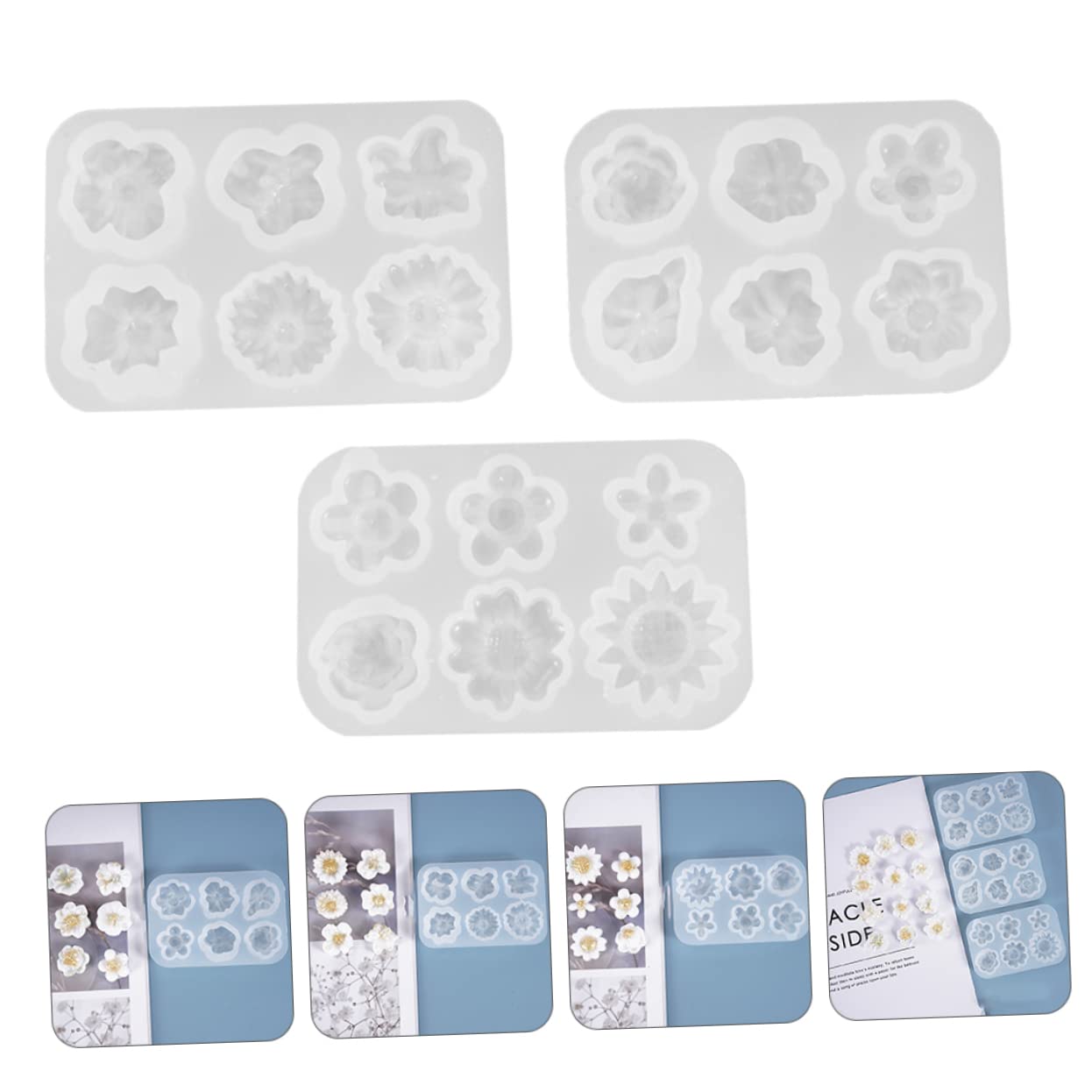 SEWACC 9piezas Moldes De Para Flores De Margarita Moldes De Para Manualidades y Decoración Floral