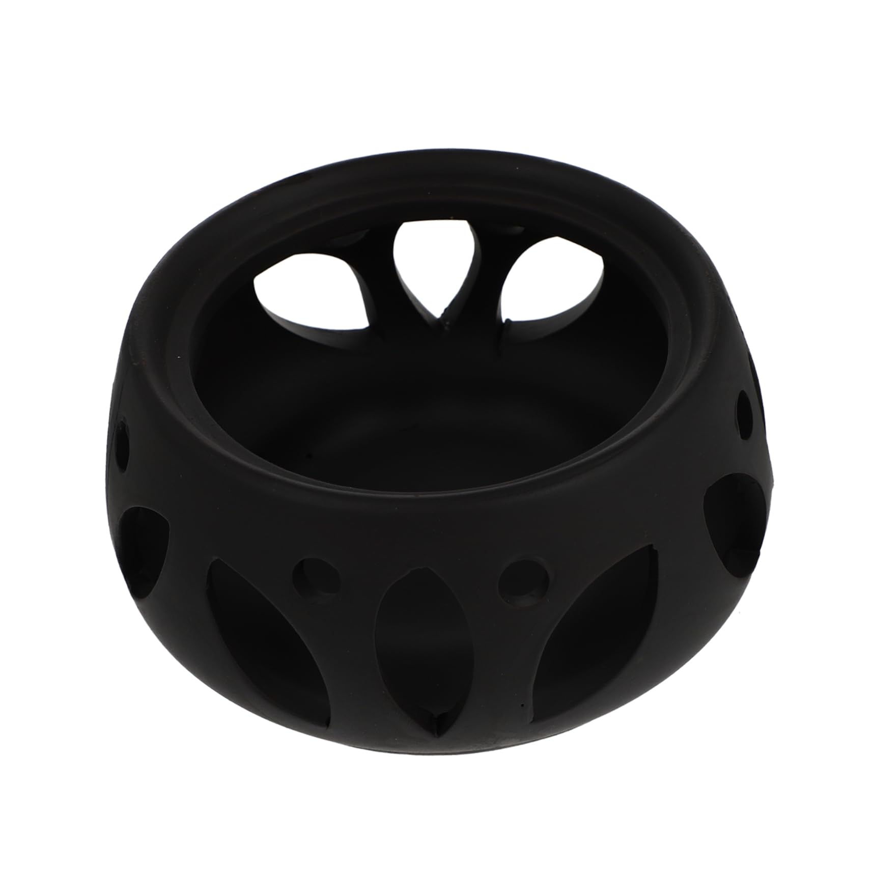 SOLUSTRE 1pc Ceramic Teapot Warmer Elegant Black Holder for Teapots Simple Structure Easy to Clean for Home Office Hotel and Tea House Use