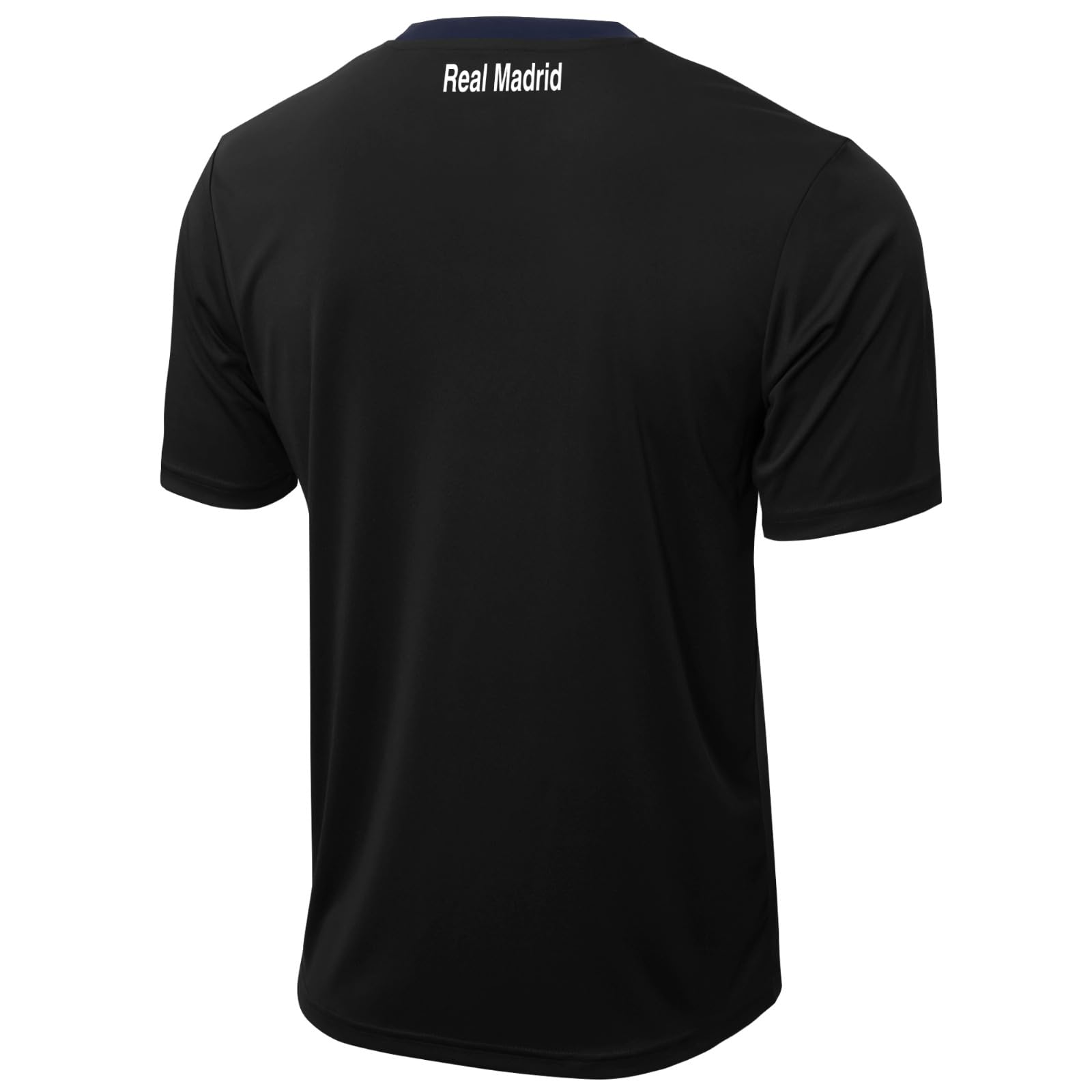 Icon Sports Compatible with Real Madrid Officially Licensed Poly Shirt Soccer Jersey -04 Large Black