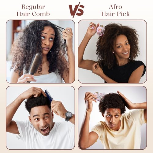 Peine Afro Pick para cabello rizado natural miniatura 4