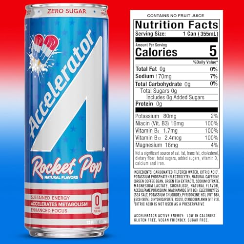 Image of Accelerator Active Energy Drink, Ultimate Variety Pack 12oz can (12 pack) | Zero Sugar, Sustained Energy from 100% Natural Caffeine (200mg from Green Coffee Bean & Green Tea extract)