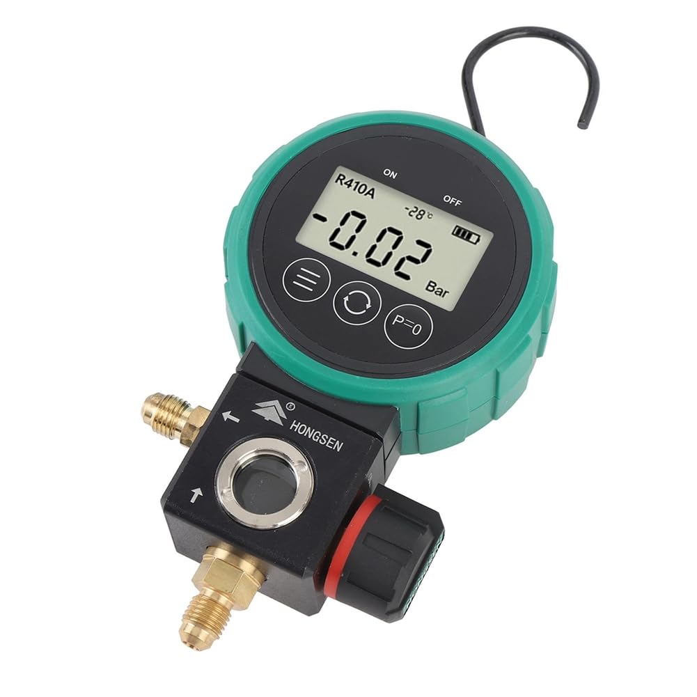 Medidor Digital de HVAC con Apagado Temporizado, Volante Ergonómico, Probador de Vacuómetro HVAC Estable y Multifuncional.