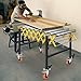 Industrial Roller Stand 660LB, Yellow Adjustable Conveyor Roller, Table Saw Extension Stand with Wheels, Woodworking