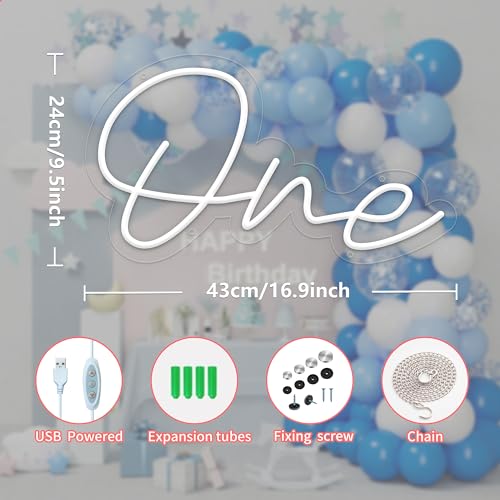 Image of One Led Neon sign,1st Birthday Neon Light with USB Interefece,One Led Light for Birthday Party,Gifts,Baby Decor,Wedding