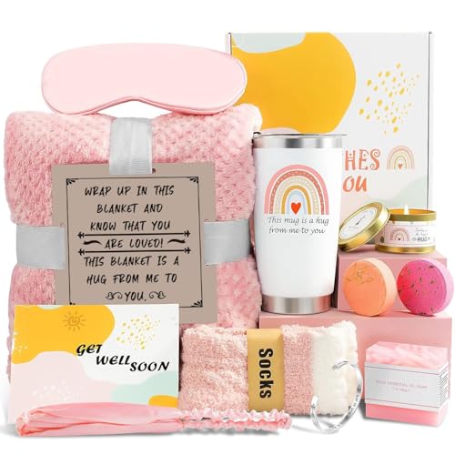 Get Well Soon Care Package, 12 Pcs Gift Basket for Sick Friends After Surgery, Feel Better...