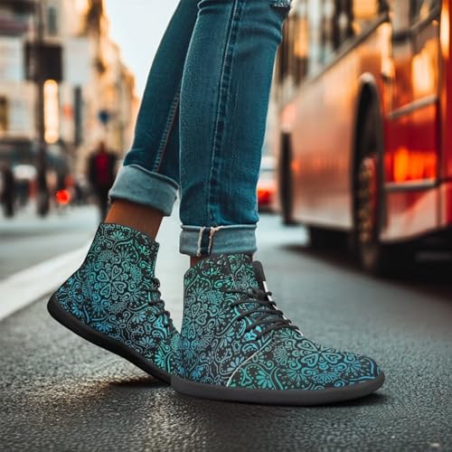 Image of Binienty Zero Drop Sole Barefoot Men's Women's PU Leather Flat Minimalist Barefoot Sneakers Athletic Shoes Waterproof