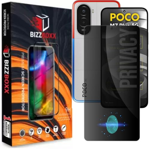 Image of Privacy Screen Protector Compatible With POCO M7 Plus 5G, REDMI 15 5G - Anti-Spy Tempered Glass Gurad, Fingerprint Working, Protect Sensitive Information, 6.9 Inch - Pack of 1