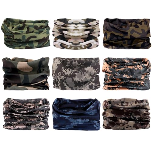 Image of Neck Gaiter for Men Women Headwear Bandana Head Wrap Face Scarf Mask Cover Warmer Balaclava-Seamless & Versatile