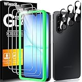 Wiaocit 3 Pack Tempered Glass Screen Protector for Samsung Galaxy A17 5G with 3 Pack Camera Lens Protector, 9H Hardness, Bubble Free, Case Friendly